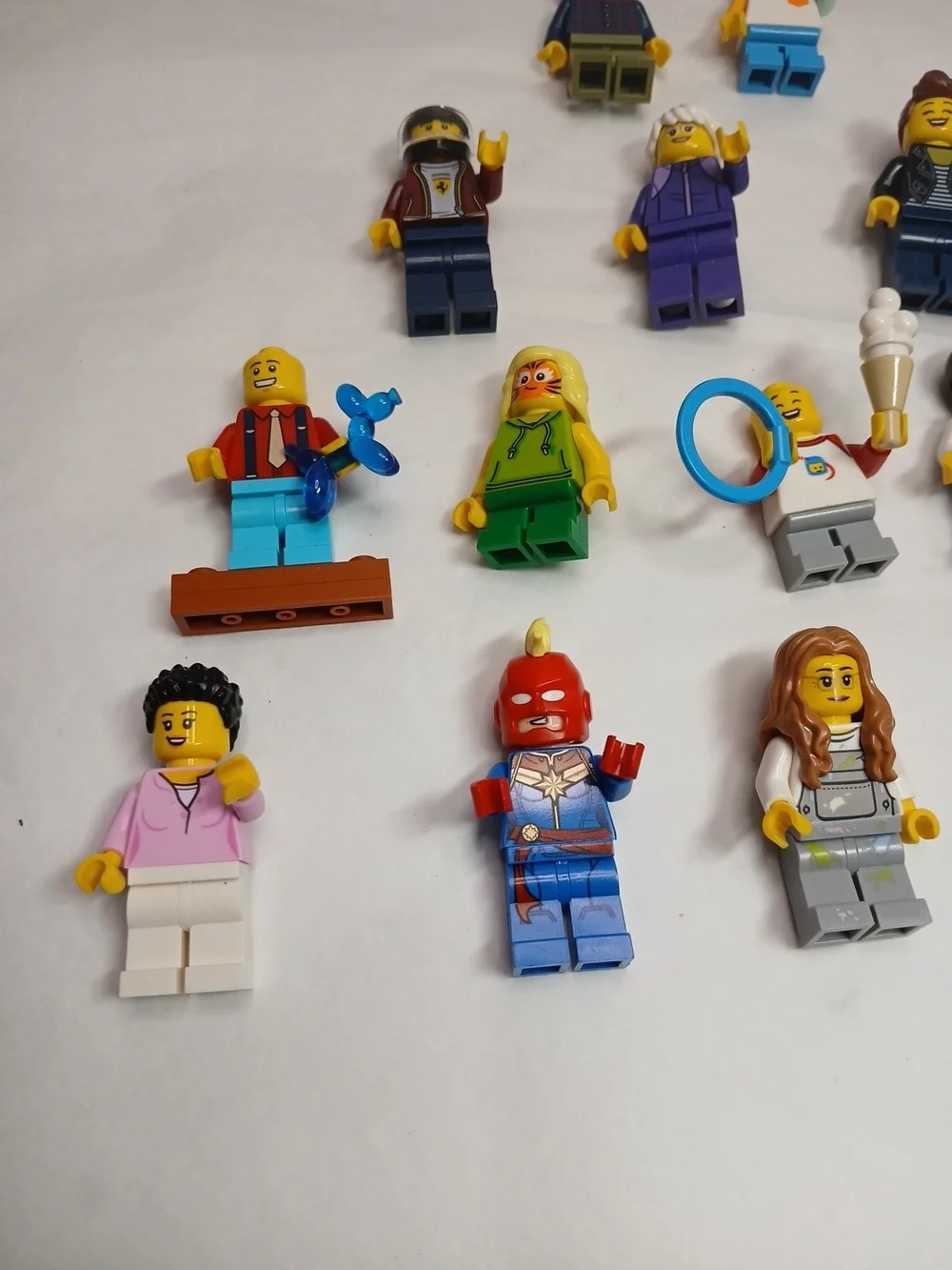 Lego Minifigure Assortment with Purple Bear and Multicolor Figures